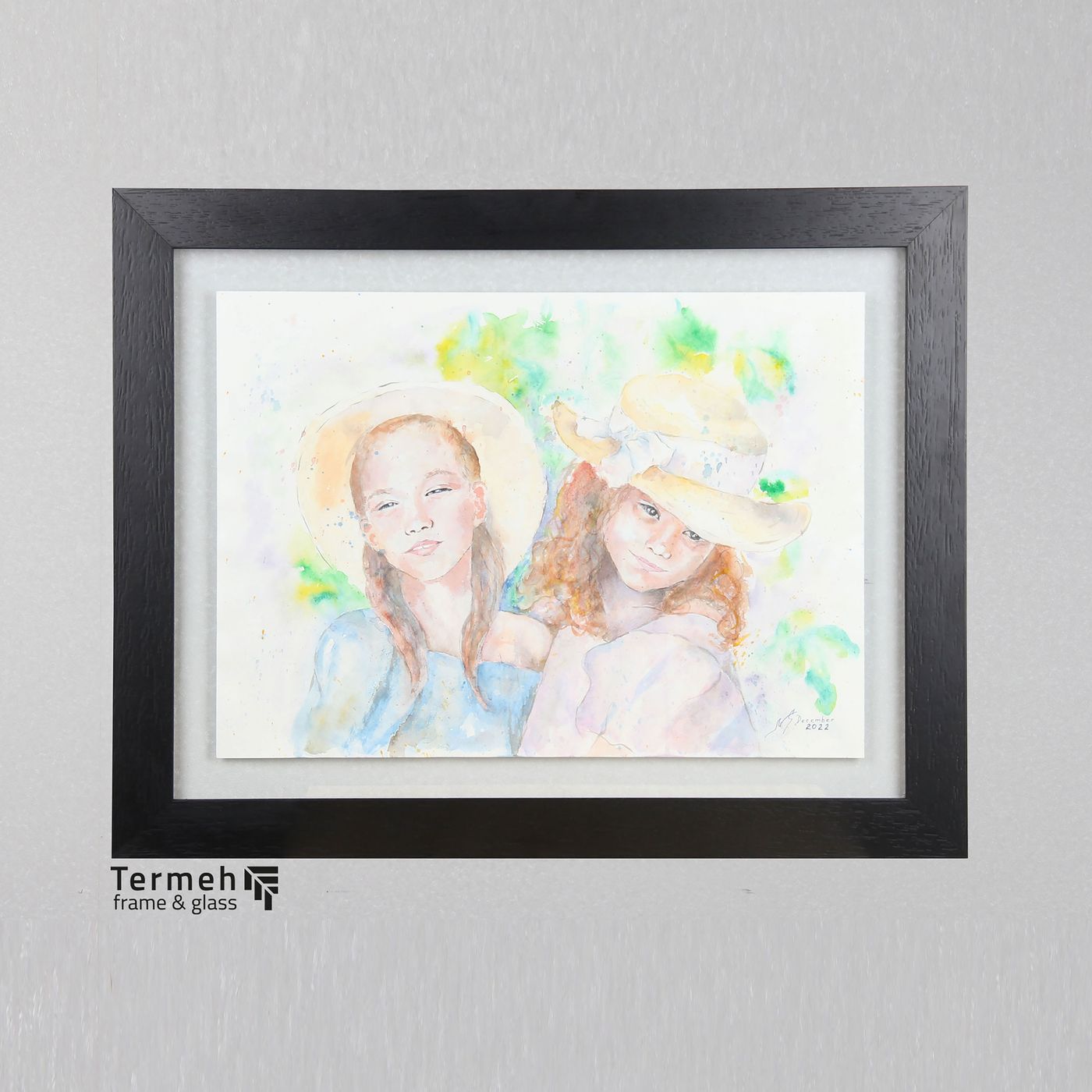 Double glass frame