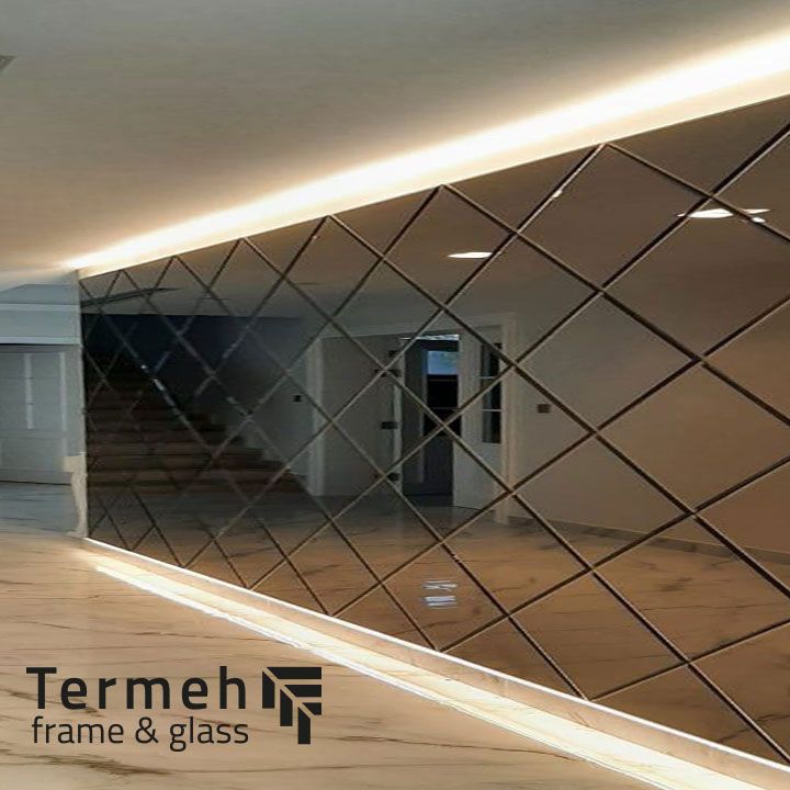 Diamond bevel mirror wall by Termeh